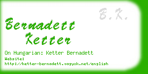 bernadett ketter business card